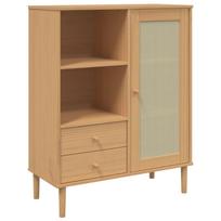 vidaXL Komoda SENJA, ruda, 90x40x112cmcm, pušies masyvas