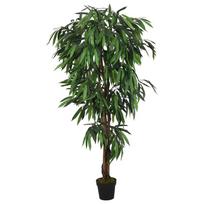 vidaXL Dirbtinis mango medis, žalios spalvos, 200 cm, 1050 lapų