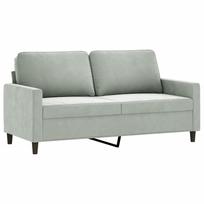 vidaXL Dvivietė sofa, šviesiai pilkos spalvos, 140cm, aksomas