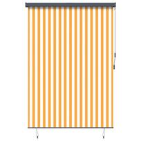 vidaXL Roletas Balta ir oranžinė 180 x 250 cm Audinys ir aliuminis