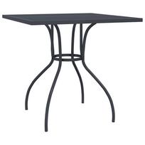vidaXL Sodo stalas, antracito, 80x80x72,5cm, plienas, tinklelis