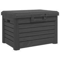 vidaXL Lauko dėžė pagalvėlėms, antracito, 73x50,5x46,5cm, PP
