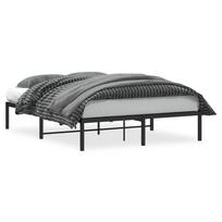 vidaXL Metalinis lovos rėmas, juodos spalvos, 140x190cm