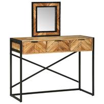 vidaXL Makiažo stalas Ruda 100 x 40 x 120 cm Kietos akacijos mediena