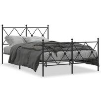 vidaXL Lovos rėmas su galvūgaliu/kojūgaliu, juodas, 120x190cm, metalas