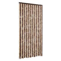 vidaXL Užuolaida nuo musių, smėlio ir šviesiai ruda, 100x230cm šenilis
