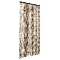vidaXL Užuolaida nuo musių, smėlio ir ruda, 100x200cm, šenilis