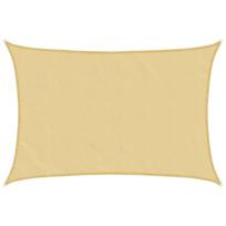vidaXL Burė nuo saulės, smėlio, 3x5m, 100% oksfordo poliesteris