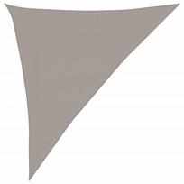 vidaXL Saulės skėtis, burė, 160 g/m², trikampė, šviesiai pilka, 3x4x5 m, HDPE