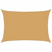vidaXL Burė nuo saulės, smėlio, 3x4m, HDPE, 160g/m², stačiakampė
