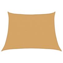 vidaXL Saulės skėtis, burė, 160 g/m², trapecijos formos, smėlio spalvos, 4/5x3 m, HDPE