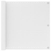 vidaXL Balkono Ekranas Balta 75 x 700 cm HDPE ir aliuminis