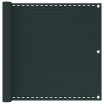 vidaXL Balkono Ekranas Tamsiai žalia 75 x 1000 cm HDPE ir aliuminis