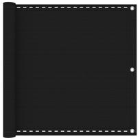 vidaXL Balkono Ekranas Juoda 75 x 800 cm HDPE ir aliuminis