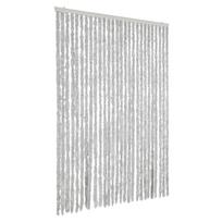 vidaXL Užuolaida nuo musių, pilkos spalvos, 118x220cm, šenilis