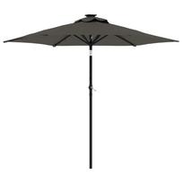 vidaXL Skėtis nuo saulės su plieniniu stulpu, antracito, 225x225x212cm