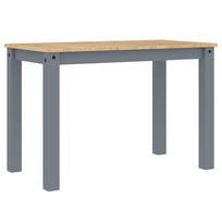 vidaXL Valgomojo stalas Panama, pilkas, 112x60x75cm, pušies masyvas