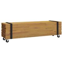 vidaXL Televizoriaus stovas 110 x 30 x 30 cm Ruda Kieto teka medžio