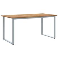 vidaXL Sodo stalas Pilka 160 x 80 x 75 cm Kietos akacijos mediena