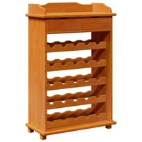 vidaXL Vyno stovas Ruda 58 x 28 x 90 cm Kietos pušies mediena
