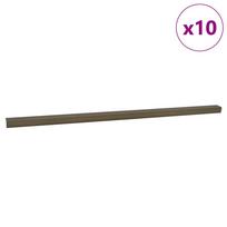vidaXL Laiptų profiliai 10 vnt. Ruda 67 x 3.5 x 3 cm Aliuminis