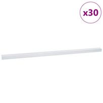 vidaXL Laiptų profiliai 30 vnt. Sidabro 67 x 3.5 x 3 cm Aliuminis