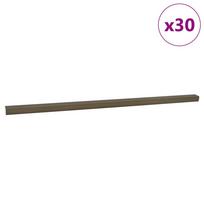 vidaXL Laiptų profiliai 30 vnt. Ruda 67 x 3 x 2 cm Aliuminis