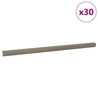 vidaXL Laiptų profiliai 30 vnt. šampano 67 x 3 x 2 cm Aliuminis