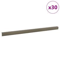 vidaXL Laiptų profiliai 30 vnt. šampano 67 x 3.5 x 3 cm Aliuminis