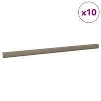 vidaXL Laiptų profiliai 10 vnt. šampano 67 x 3 x 2 cm Aliuminis
