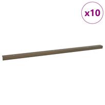 vidaXL Laiptų profiliai 10 vnt. Ruda 67 x 3 x 2 cm Aliuminis