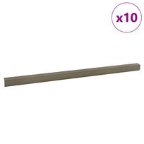 vidaXL Laiptų profiliai 10 vnt. šampano 67 x 3 x 2 cm Aliuminis