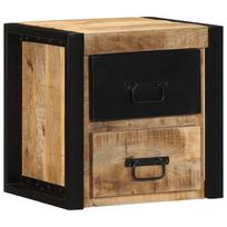 vidaXL Spintelė prie lovos 40x35x40 cm Tvirtas neapdorotas medis Mango