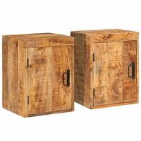 vidaXL Naktinis staliukas 2 vnt. Ruda 35 x 33 x 48 cm