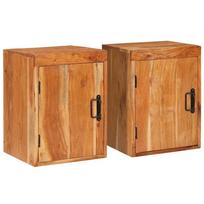 vidaXL Naktinis staliukas 2 vnt. Ruda 35 x 33 x 48 cm