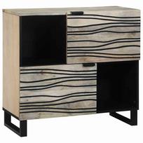vidaXL Bufetas Balta 80 x 33 x 75 cm mango medienos masyvas