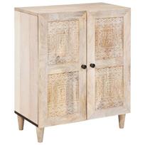 vidaXL Kabalas Balta 60 x 33 x 75 cm mango medienos masyvas