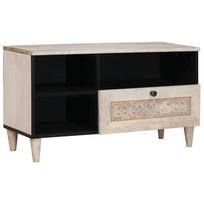 vidaXL Televizoriaus spintelė Balta išblukinta 80 x 33 x 46 cm