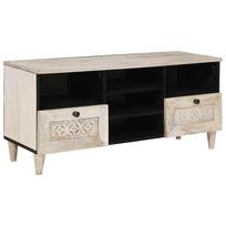 vidaXL Televizoriaus spintelė Balta išblukinta 100 x 33 x 46 cm