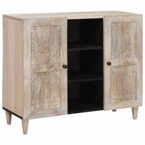 vidaXL Kabalas Balta išblukinta 90 x 33 x 75 cm Kietas mango medis