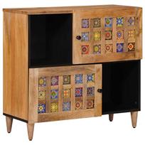 vidaXL Kabalas su saugykla Natūrali 80 x 33 x 75 cm Kietas mango medis