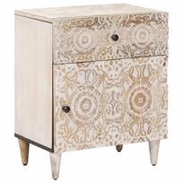 vidaXL Lovos spintelė Balta 50 x 33 x 60 cm Kietas mango medis