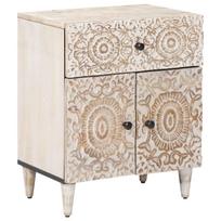 vidaXL Lovos spintelė Balta 50 x 33 x 60 cm Kietas mango medis
