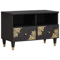 vidaXL Televizoriaus spintelė Juoda 70 x 33 x 46 cm Kietas mango medis