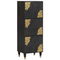 vidaXL Aukštas spintelė Juoda 40 x 33 x 110 cm Kietas mango medis