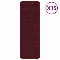 vidaXL Slydimui atsparūs laiptų kilimėliai 15 vnt. 60 x 25 cm Vyšninė