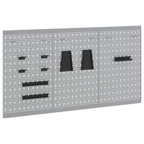 vidaXL Įrankių sienelė 3 vnt. Pilka 150 x 1 x 80 cm Plienas