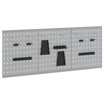 vidaXL Įrankių sienelė 3 vnt. Pilka 150 x 1 x 60 cm
