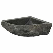 vidaXL Kriauklė Pilka (30-37) x (30-37) x 12 cm Upės Akmuo