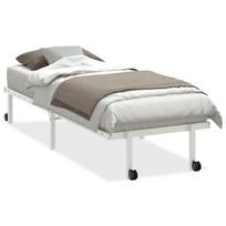 vidaXL Lovos rėmas be čiužinio Sulankstomas baltas 75x190 cm Plienas